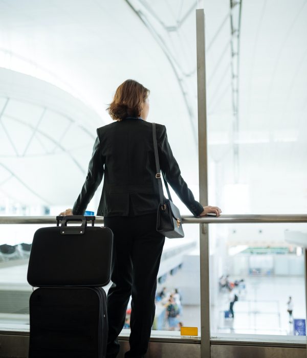 Business woman airport